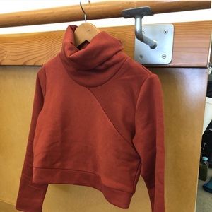 Alo Yoga Cropped Sweatshirt Small Orange